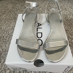 Aldo Silver Sandals size 8.5